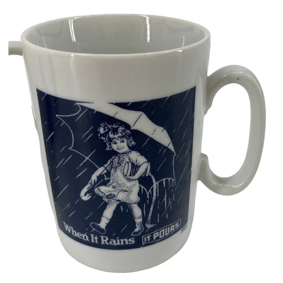 Set of 3- VINTAGE MORTON SALT PORCELAIN COFFEE Mug 1921,1956,1968 Japan Made - Picture 4 of 6